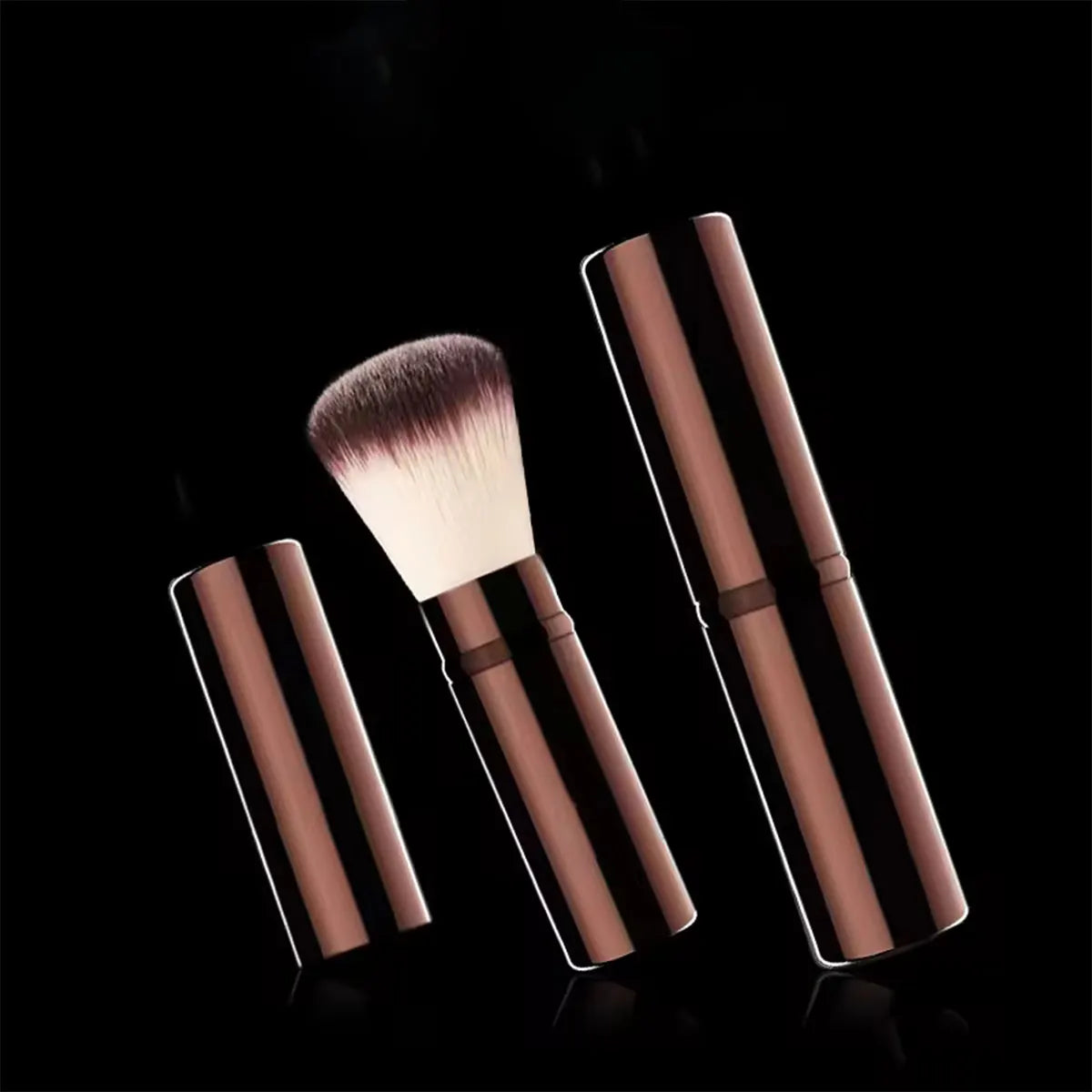 Makeup Brush No.23 – A retractable kabuki with soft fibers for flawless foundation. Elegance in every stroke.
