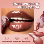 Nude Brown Plumping Lip Gloss – Moisturizing & Tinted, 12g