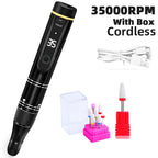 35000 RPM Cordless Electric Nail Drill Machine – Rechargeable Nail Drill Pen for Gel Polishing & Salon-Quality Nail Care