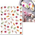 3D Floral & Butterfly Nail Art Stickers