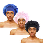 New Women’s Satin Solid Wide-Brimmed Sleeping Hat – Unisex Elastic Head Wrap Bonnet for Hair Care