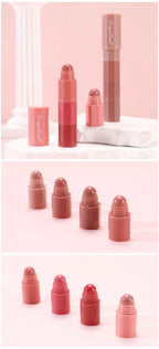 Mini 4-Color Matte Lipstick Pen – Moisturizing, Long-Lasting, Highly Pigmented