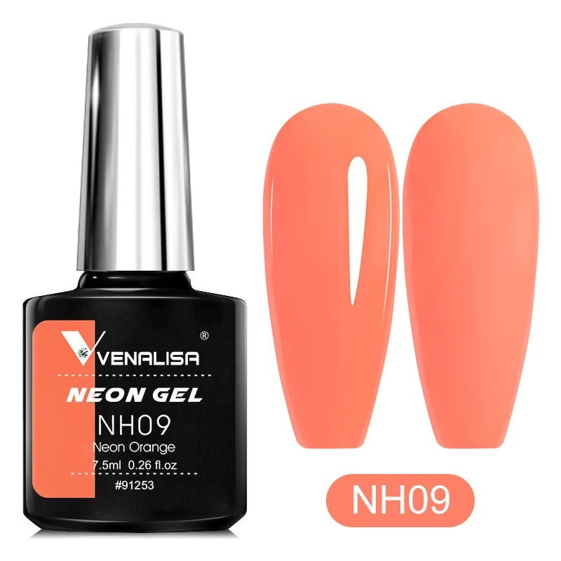 Neon Gel Nail Polish 7.5ml – UV/LED Soak Off Summer Colors