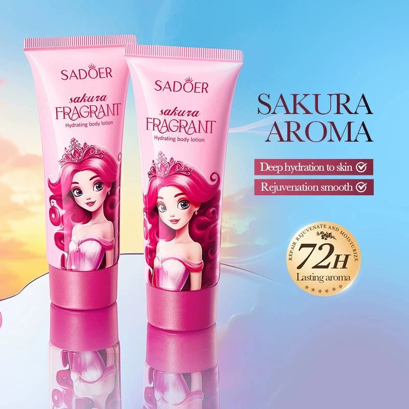 Sakura Fragrance Exfoliating Body Lotion – Moisturizing & Hydrating Cream for Silky Smooth Skin