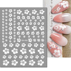 3D Y2K Hibiscus Floral Nail Stickers