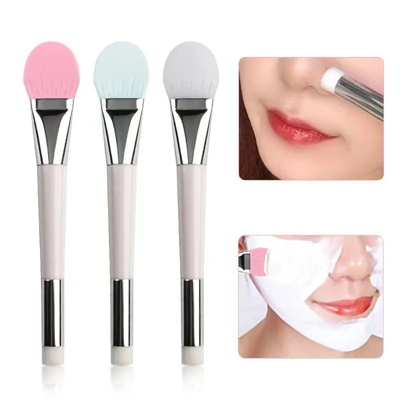 Double-Ended Silicone & Bristle Face Mask Brush