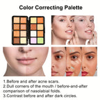 16-Color Matte Contour & Concealer Palette – Face & Nose Shadow Makeup Set