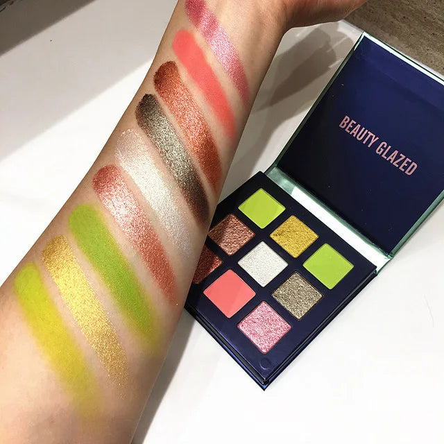 Beauty Glazed 9-Color Eyeshadow Palette – Matte & Shimmer, Long-Lasting Waterproof