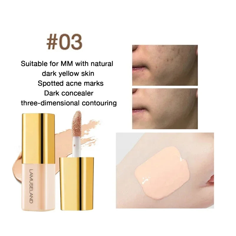 Waterproof Liquid Concealer & Foundation | Oil-Control, Brightening, Full Coverage