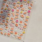Autumn Maple & Ginkgo 5D Nail Art Stickers – Pumpkins, Ladybugs & Mushrooms