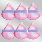 6 Pcs Triangular Makeup Sponge Puffs Soft Skin-Friendly Foundation Blenders for Home or Travel Use