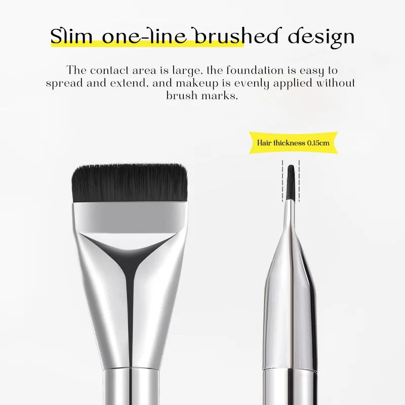 Ultra Thin Foundation Brush – Lightweight Flat Contour Brush for Blending Cream Makeup
