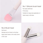 Double-Ended Silicone & Bristle Face Mask Brush