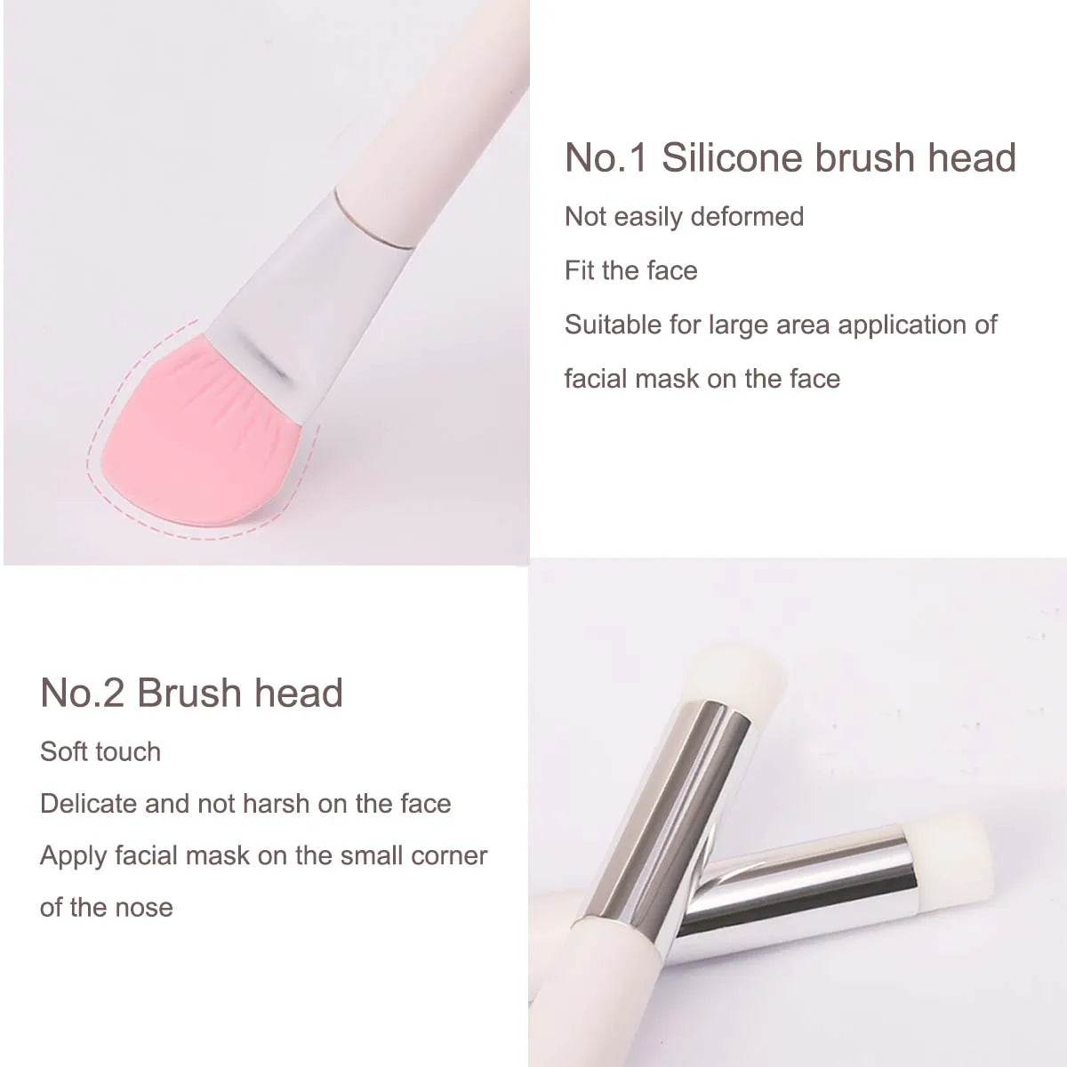 Double-Ended Silicone & Bristle Face Mask Brush