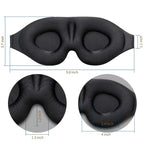 3D Contoured Eye Mask for Sleeping – Concave Molded Night Blindfold, Light Blocking Sleep Mask for Women & Men, Cute Comfort Design