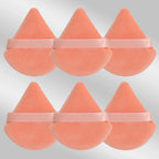 6 Pcs Triangular Makeup Sponge Puffs Soft Skin-Friendly Foundation Blenders for Home or Travel Use