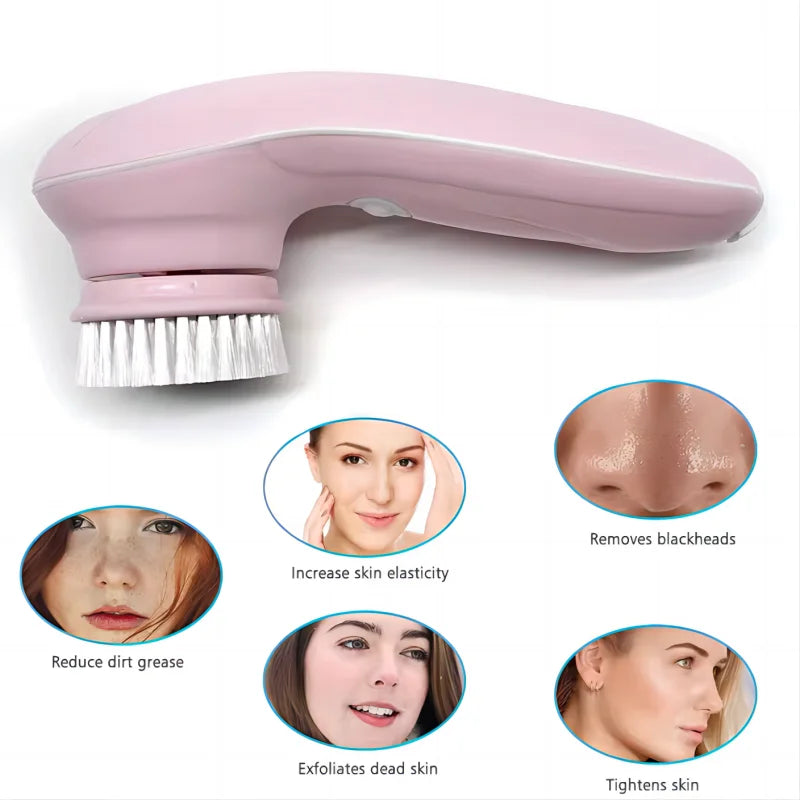 Electric Facial Cleansing Brush – Waterproof Exfoliating Spin Scrubber for Deep Cleaning & Blackhead Removal
