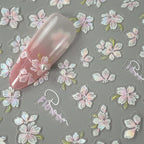 5D Spring Flower Nail Stickers – Embossed Floral Manicure Decals