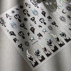 3D Halloween Nail Stickers – Laser Ghost, Spider & Pumpkin Decals