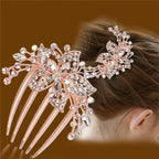 Elegant Bridal Rhinestone Hair Comb – Wedding Hair Clip & Tiara Barrette for Brides