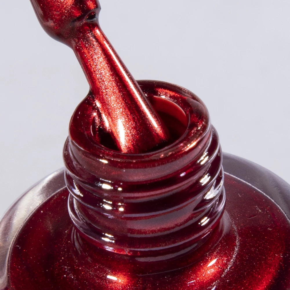 Mirror Red Metallic Nail Polish – Quick Dry Shimmer Finish