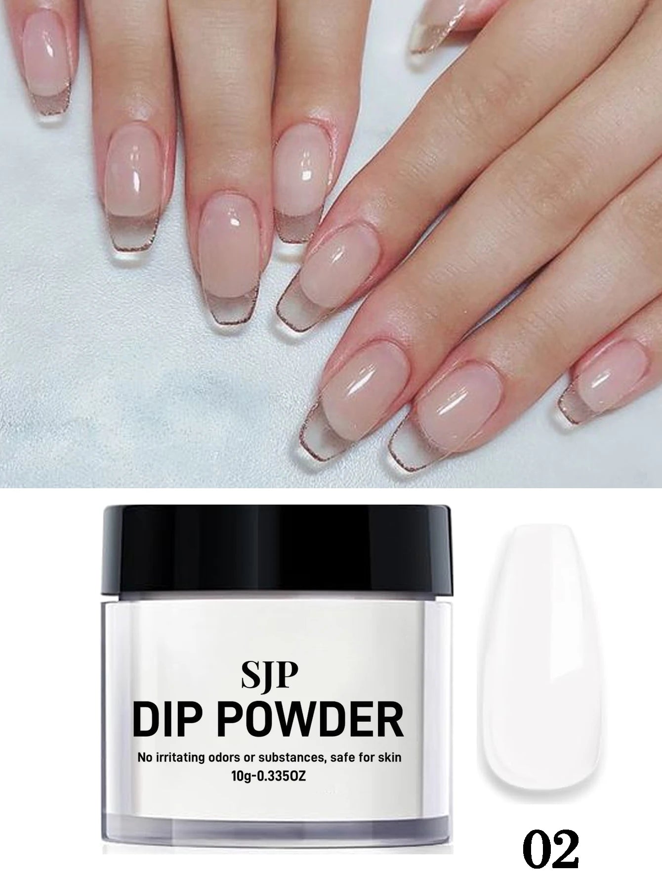 10g Nail Dip Powder for French Manicure – Long-Lasting Color Dip Powder for DIY Home & Salon Use, No Curing Needed