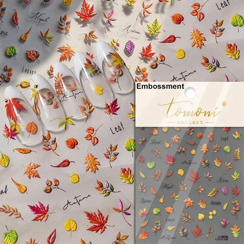 Sunflower & Autumn Harvest Nail Art Stickers