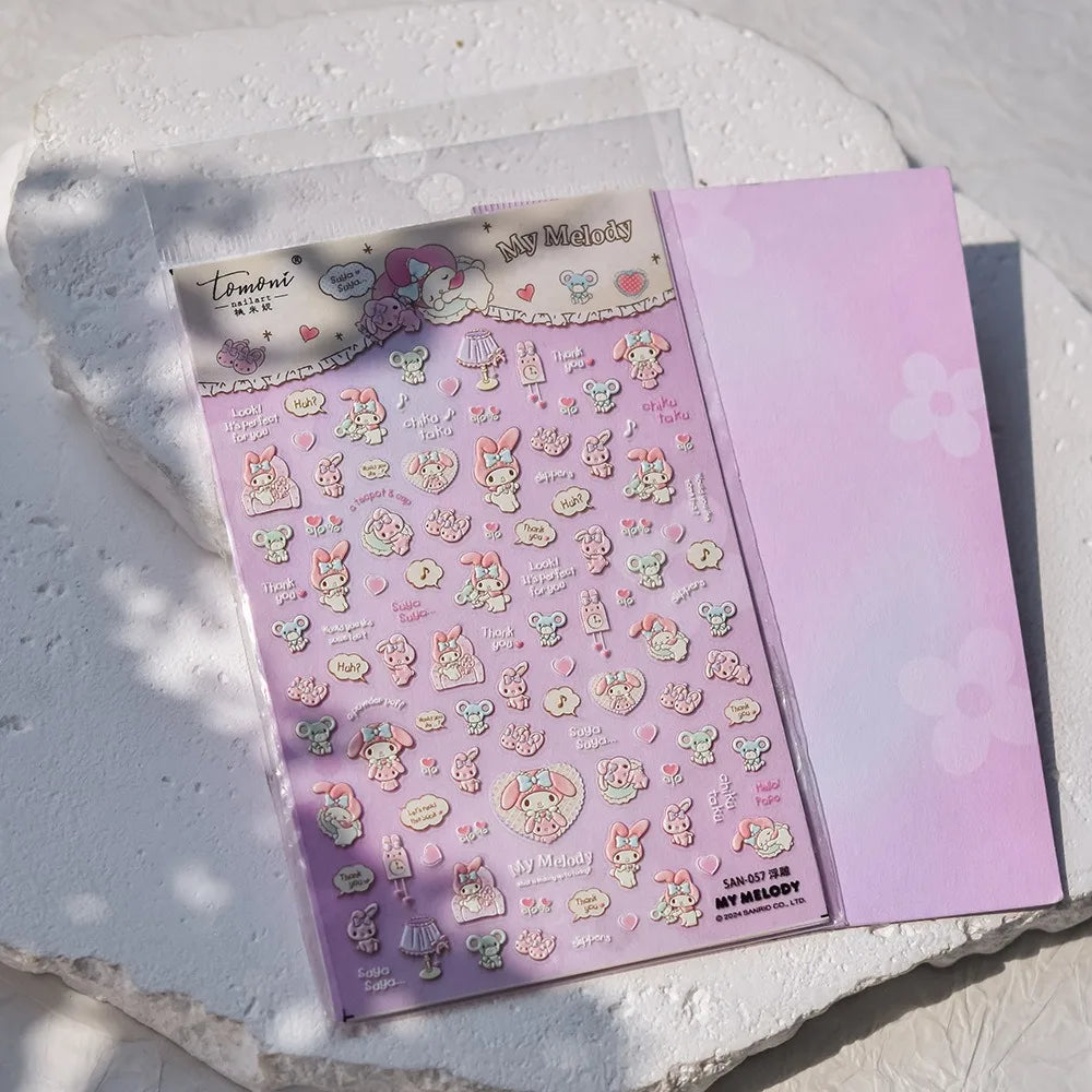 5D Nail Stickers – Melody, Hello Kitty & Pochacco Decals