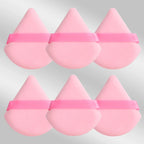 6 Pcs Triangular Makeup Sponge Puffs Soft Skin-Friendly Foundation Blenders for Home or Travel Use
