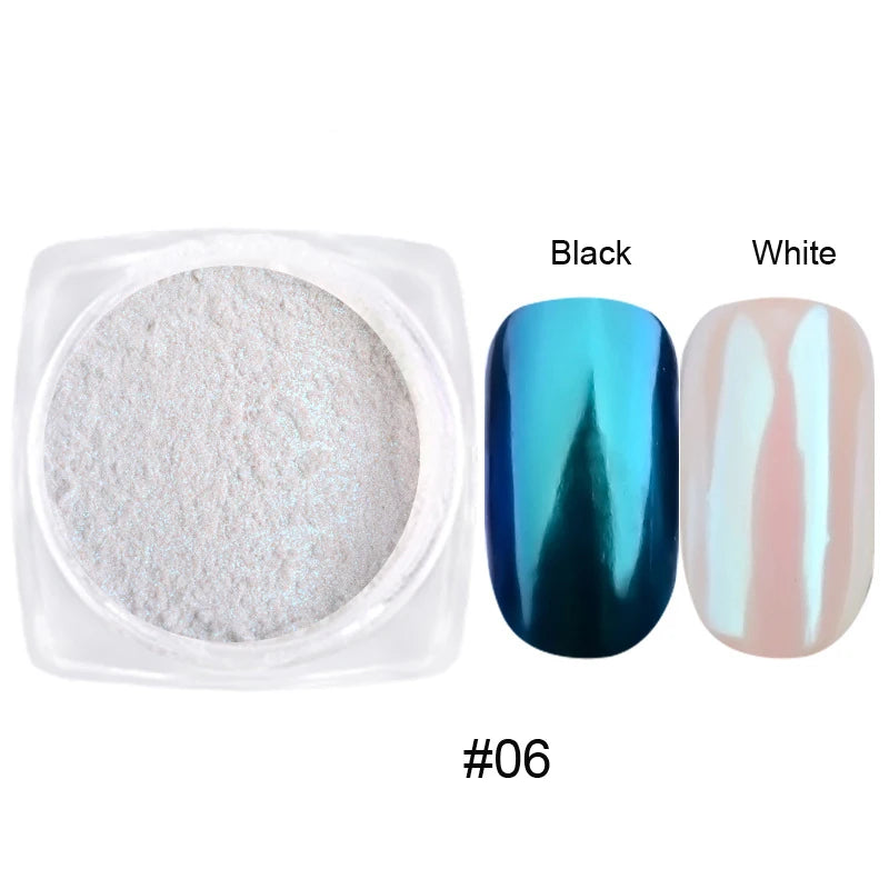 Gold Nail Mirror Glitter Powder – 50 Colors Metallic Chrome Dust Pigment for Gel Polish & Mirror Effect Manicure