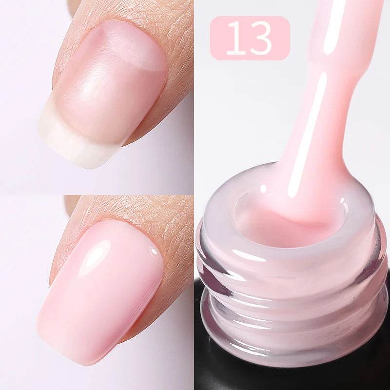 PRETTY White Blossoming Gel 15ml UV/LED Marble Nail Art Polish