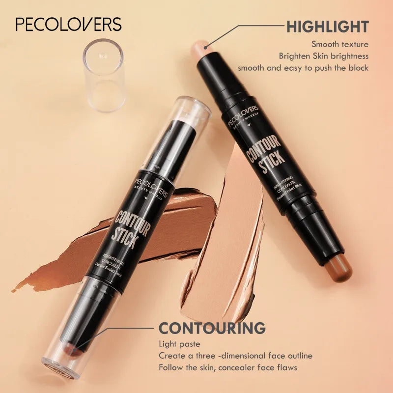 Double-Ended Foundation & Concealer Stick – High-Quality Cream for Contouring, Bronzer & Face Makeup