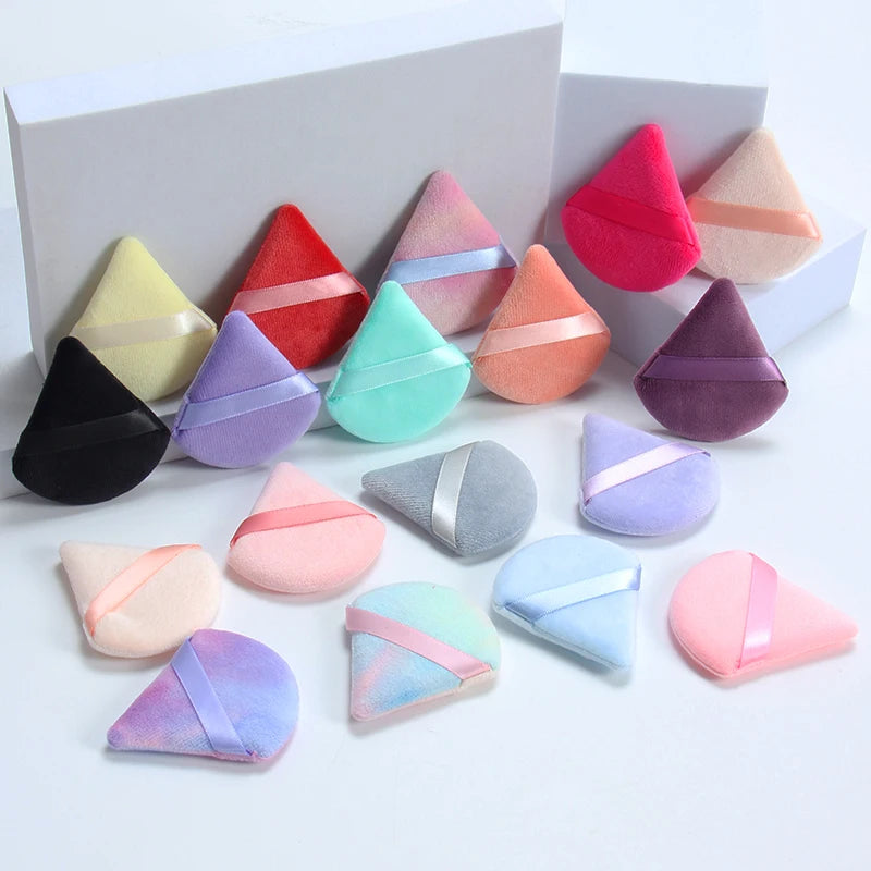6 Pcs Triangular Makeup Sponge Puffs Soft Skin-Friendly Foundation Blenders for Home or Travel Use