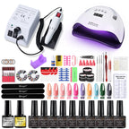 40-Color Gel Nail Kit with LED Dryer, Drill & Tools – Beginner Nail Art Set