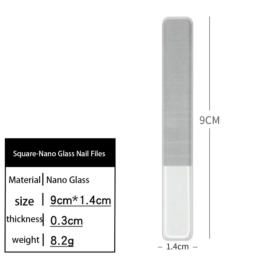 Nano Glass Nail File – Professional Washable Polishing Tool for Shiny, Smooth Nails