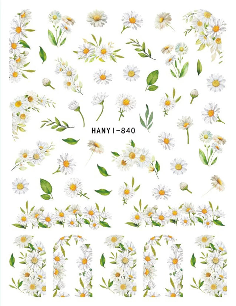3D Floral & Butterfly Nail Art Stickers