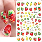 3D Butterfly & Flower Nail Art Stickers – Blue & Purple Decals for Manicure