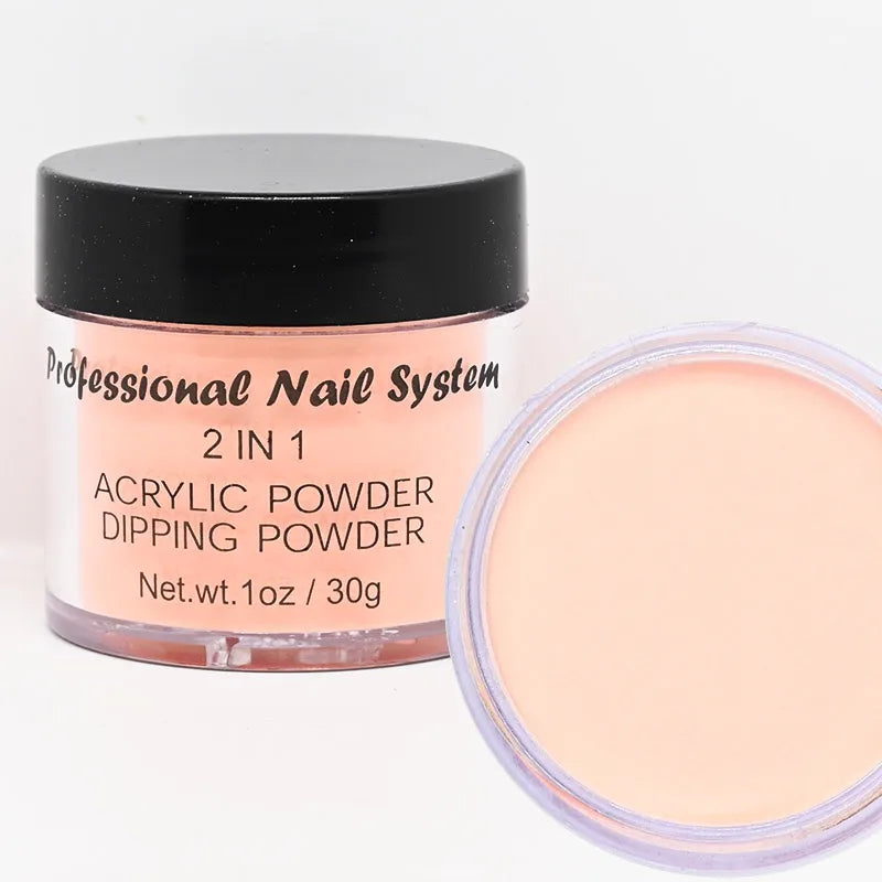 2-in-1 Acrylic & Dipping Powder – Nail Dust Pigment for French Dip, Glitter Manicure & Gel Polish, FAW53
