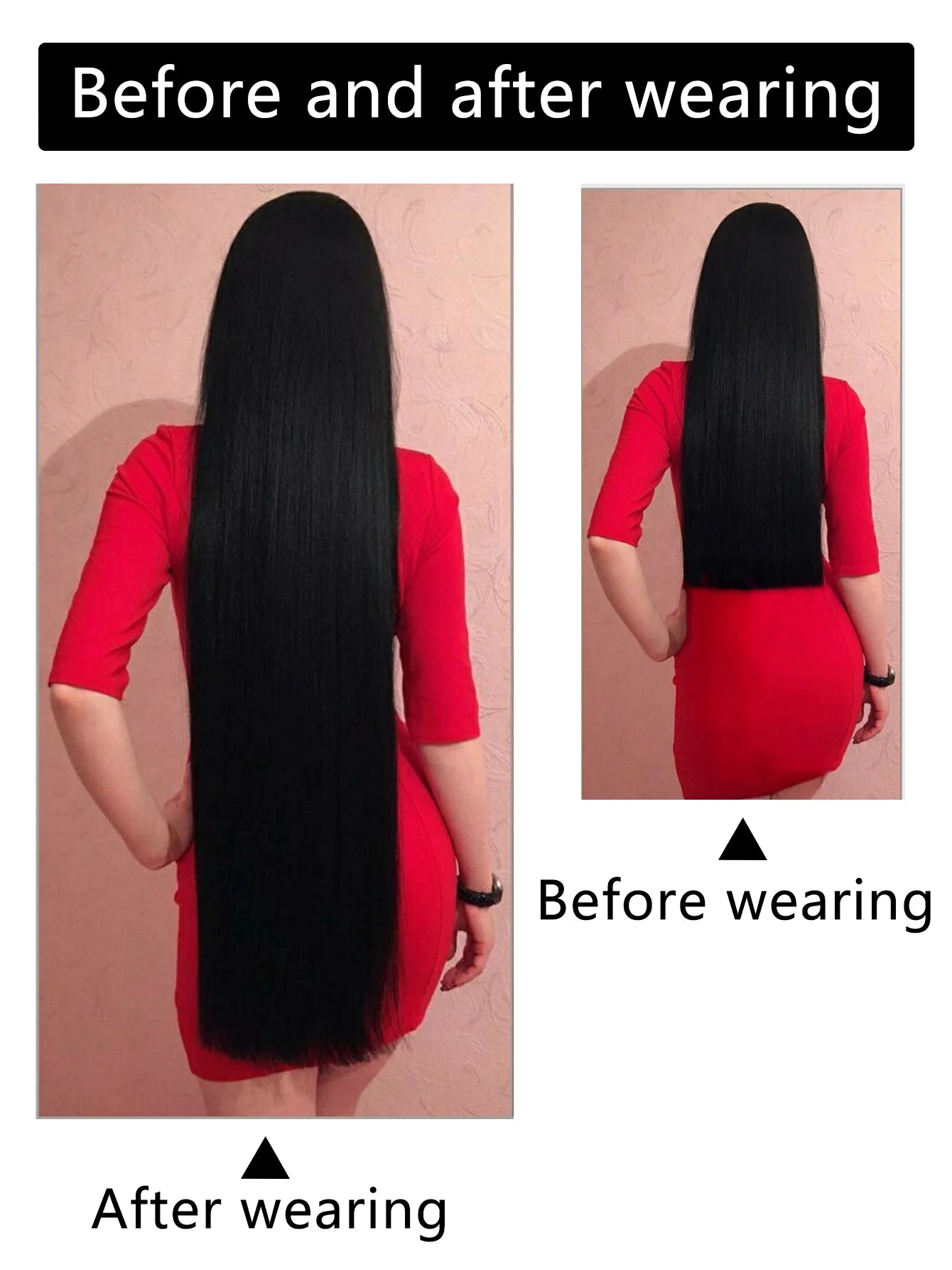 5-Clip 80cm Synthetic Hair Extensions – Straight, Black/Brown/Blonde