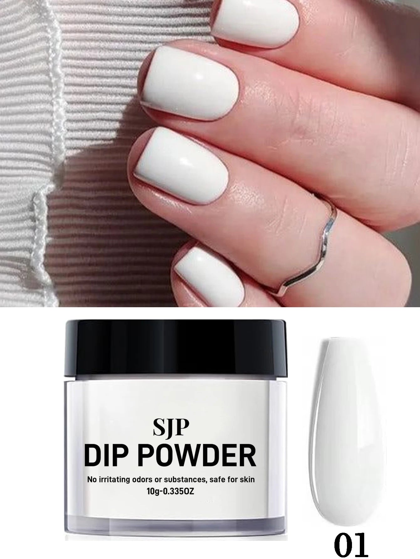 10g Nail Dip Powder for French Manicure – Long-Lasting Color Dip Powder for DIY Home & Salon Use, No Curing Needed