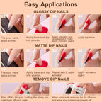 20PCS Dip Powder Nail Kit – 16 Brown & Pink Colors with Dip Liquid Set for Air Dry Nail Art Manicure