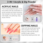 4.23oz/120g Translucent Pink Acrylic & Dip Powder 2-in-1 – For Nail Extension, Carving & Salon Manicure Decoration
