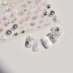 5D Jelly Cat Paw Nail Stickers – Pink Cartoon 3D Manicure Decals