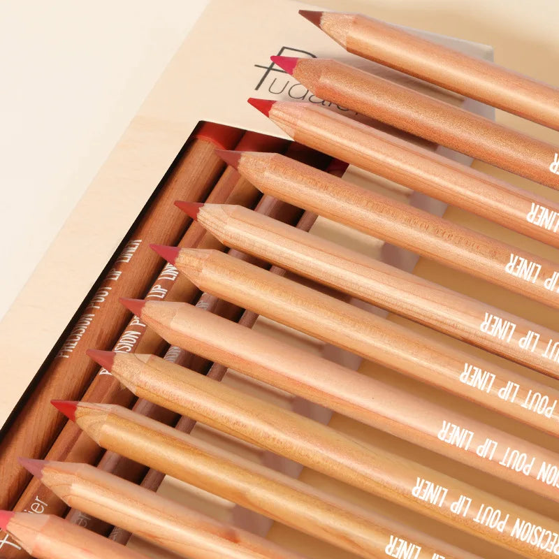 12pcs Waterproof Nude Lip Liner Set – Long-Lasting, Moisturizing Pencils