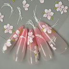 5D Spring Flower Nail Stickers – Embossed Floral Manicure Decals
