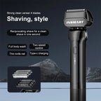 Electric Foil Razor for Men – 4-Blade High-Speed Shaver with 7000 RPM Motor & LED Power Display