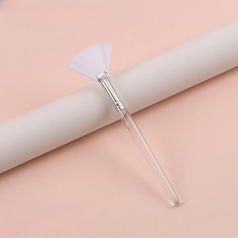 1/8pcs Fan Acid Facial Brush Set – Soft Portable Mask Brushes for Skin Care & Beauty Salon Use