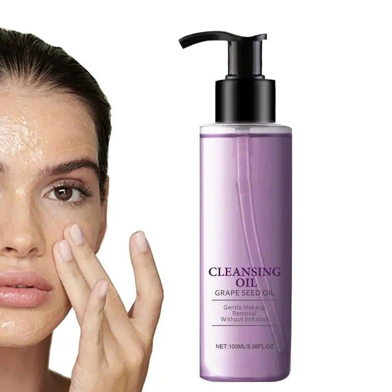Non-Greasy Grape Facial Cleansing Oil – Moisturizing, Mild Makeup Remover