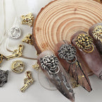 10pcs 3D Alloy Anchor Nail Charms – Gold & Silver Luxury Nail Decorations