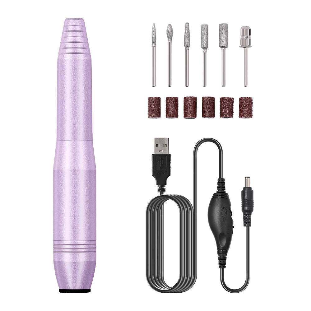 Portable Electric Nail Drill – Mini Nail File Machine for Acrylic & Gel Nails, Manicure & Pedicure Tool